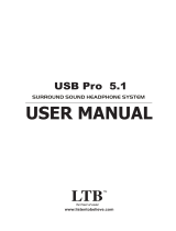 LTB Audio Systems USB Pro 5.1 Surround Sound Headphone System User manual