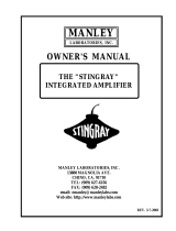 Manley THE STINGRAY INTEGRATED AMPLIFIER User manual