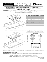 Maytag MEC5536BAW - 36 Inch Smoothtop Electric Cooktop User manual