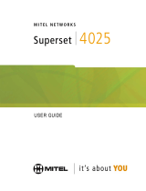 Mitel Superset 4025 User manual