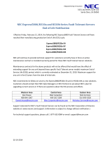 NEC Express5800/R320 Important information