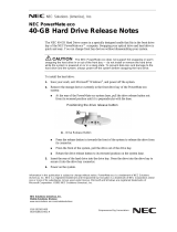 NEC PowerMate 40-GB User manual