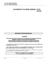 NobelCom Automatic Filter Series FAC/D User manual