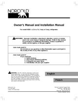 Norcold N260 User manual