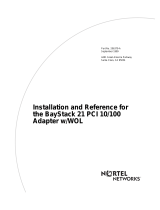 Nortel Networks 21 PCI 10/100 User manual