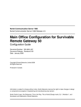 Nortel Networks Remote Gateway 50 User manual