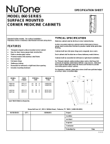 NuTone Surface Mounted Corner Medicine Cabinets 860 User manual