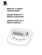 Ohaus ohaus indicator cd-11 User manual