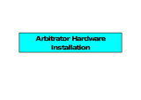 Panasonic Arbitrator 360 Installation guide