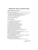 Panasonic BY-HPE11KTA Safety Instructions