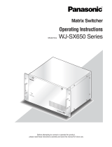 Panasonic WJ-SX650 User manual