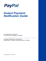 PayPal Instant Payment Notification - 2009 User manual