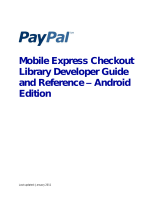PayPal Mobile Mobile Express Checkout Library - 2012 Android User guide