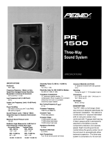 Peavey PR 1500 User manual