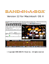 PG Music Band in a Box - 2012 (Macintosh) User guide