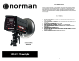 Norman ML600 Monolight User manual