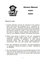 Pyle PHSP4 User manual