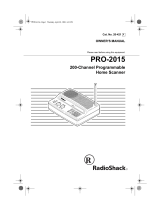 Radio Shack PRO-2015 User manual