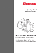 Robinair High Performance Vacuum Pump 15444 User manual