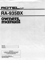 Rotel RA935BX User manual