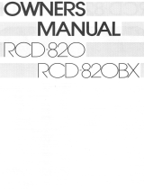 Rotel RCD-820 User manual