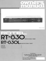 Rotel RT-830 User manual