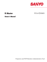 Sanyo PJ MASTER POA-PJNM01 User manual