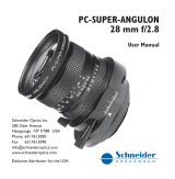 Schneider Optics f/2.8 User manual