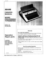 Sears 153 User manual