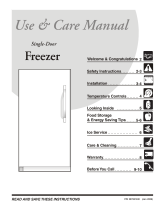 Frigidaire Freezer Single-Door User manual