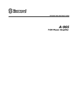 Sherwood A-965 User manual