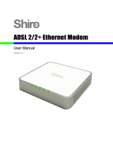 Shiro ADSL 2/2+ Ethernet Modem User manual