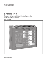 Siemens Advanced Motor Master System for Medium Voltage Motors SAMMS-MV User manual