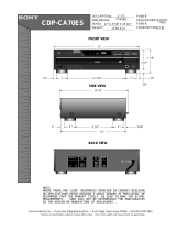 Sony CDP-CA70ES Dimensions Diagram