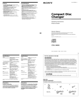 Sony CDX-848X User manual