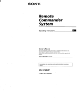 Sony CDX-T68PKG User manual