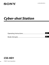 Sony Cyber-shot Station CSS-HD1 User manual