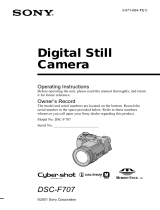 Sony Cyber Shot DSC-F707 User manual