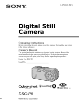 Sony Cyber Shot DSC-P5 User manual