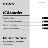 Sony ICD-UX70 User manual