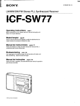 Sony ICF-SW77 User manual