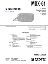 Sony MDX-61 User manual