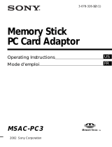 Sony MSAC-PC3 User manual