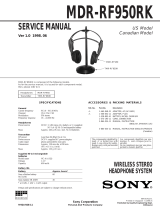 Sony MDR-RF950 User manual