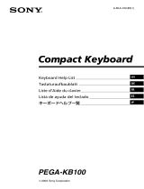 Sony PEGA-KB100 - Compact Keyboard User manual