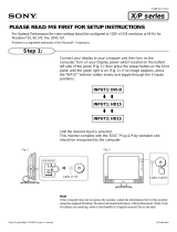 Sony SDM-P82 Setup Instructions