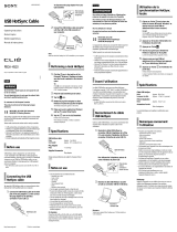 Sony Network Cables User manual