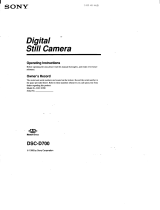 Sony DSC-D700 User manual