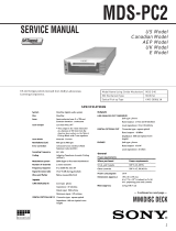 Sony MDS-PC2 User manual