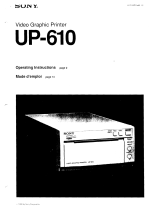 Sony Printer UP-610 User manual